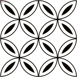 Керамогранит Cersanit Stream геометрия (лепестки) белый арт. 17922 (29,8x29,8)